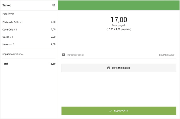 Pulse el botón ‘Nueva venta’