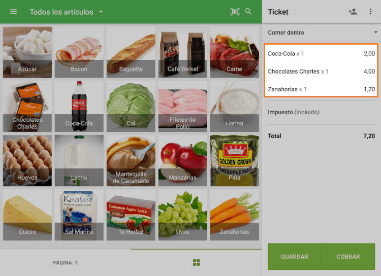 añada algún artículo