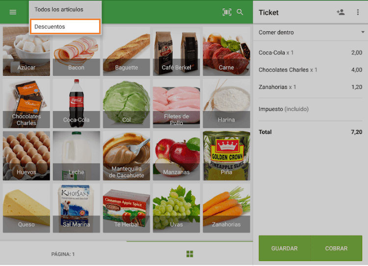 clic en 'Descuentos'