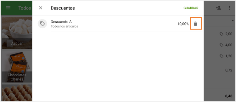 el icono de la basura