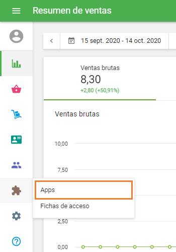 sección 'Aplicaciones'