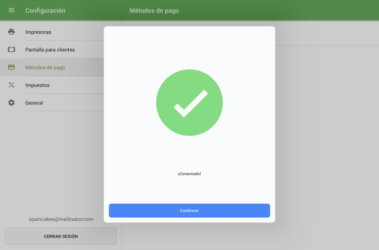 Pulse en el botón 'Aceptar'