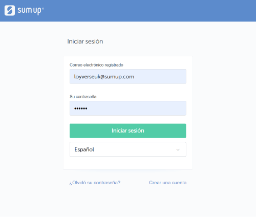 su cuenta de SumUp