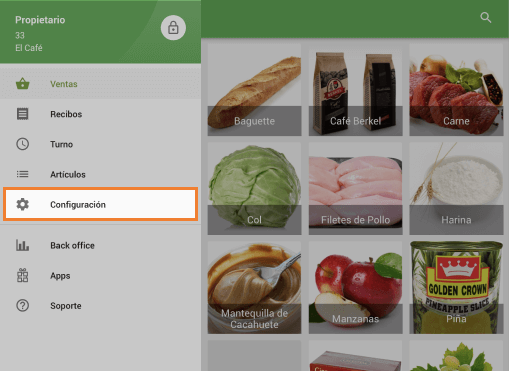 vaya a Configuración