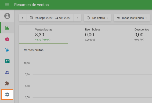 inicia sesión en el back office