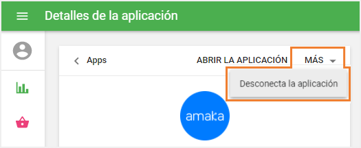deshabilitar la aplicación