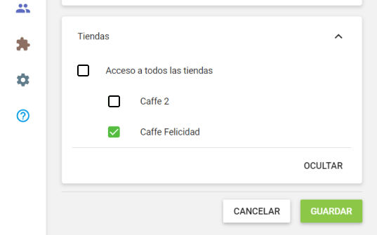 Puede asignar a su empleado a una tienda
