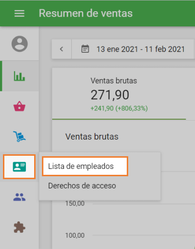 'Lista de empleados'