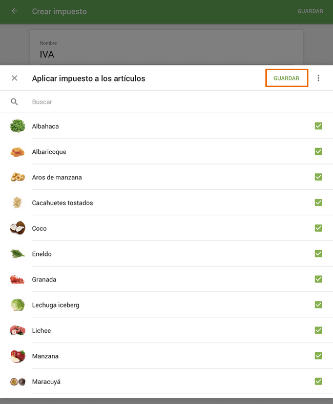 Guarde su selección