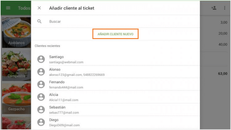 clic en ’Añadir cliente nuevo’