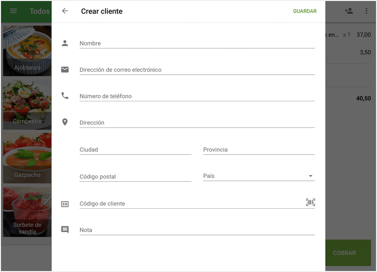 rellene el formulario correspondiente