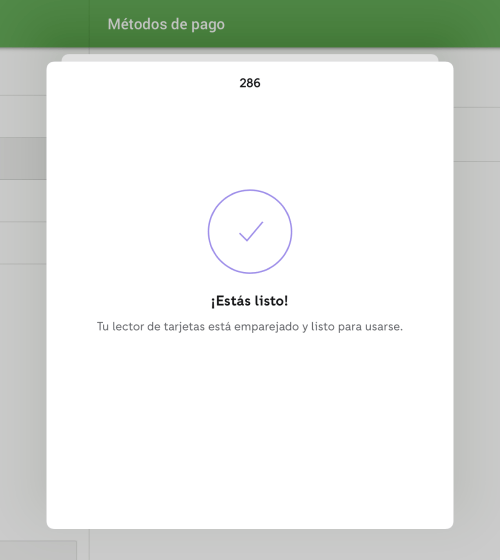 lector de tarjetas está conectado