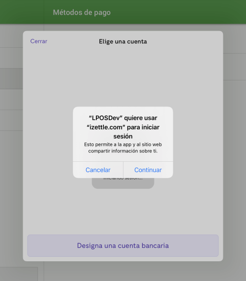 ventana 'Elige una cuenta'