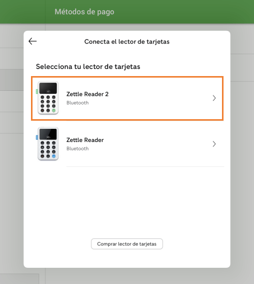tipo de lector de tarjetas