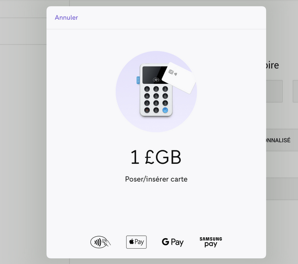 insérer/glisser la carte