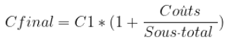 Le coût d'achat final d'un article