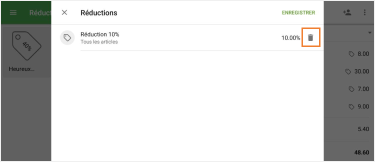 icône de la corbeille