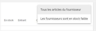 Options de livraison