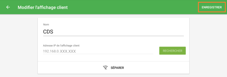 le bouton 'Relier' changera a 'Separer'