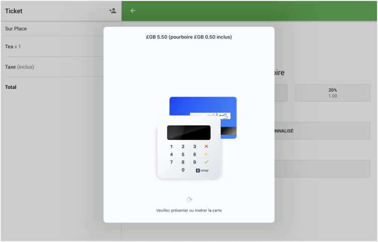 insérer ou glisser la carte