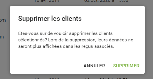 Confirmez la suppression