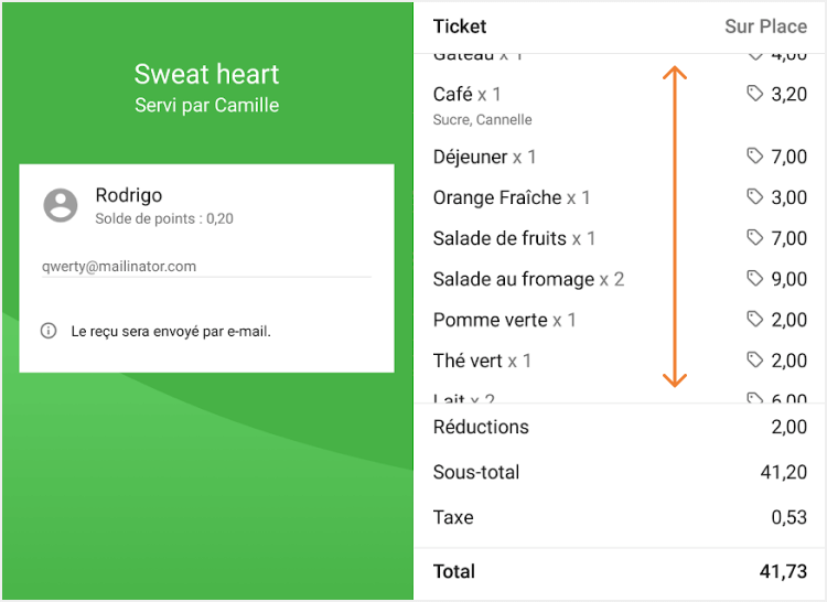 défilement vertical