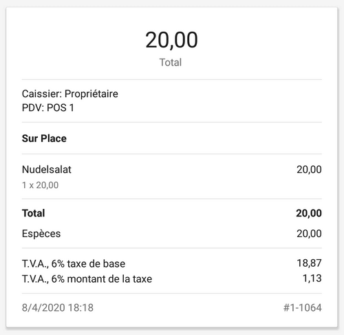 Taxe 'incluses dans le prix'