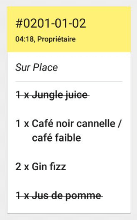 indiquer qu'il est déjà préparé