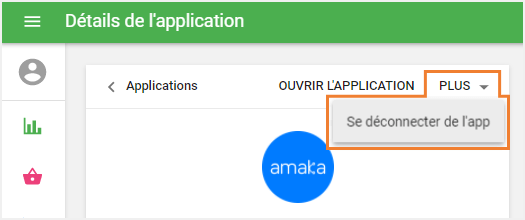 désactiver l'application