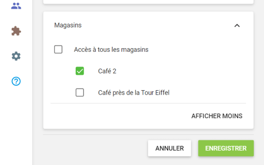 assigner votre employé à un magasin en particulier