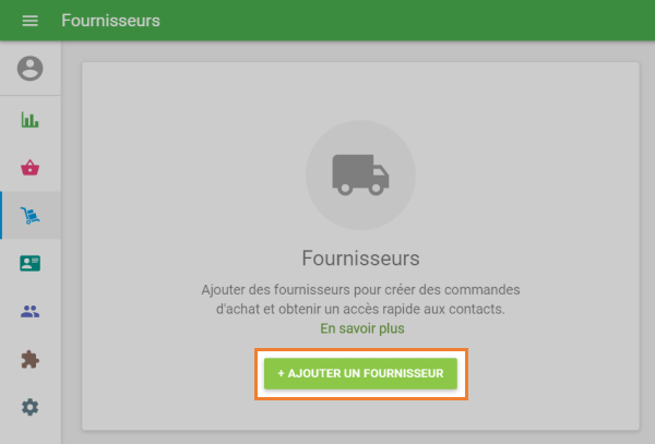 le bouton '+ Ajouter un fournisseur'
