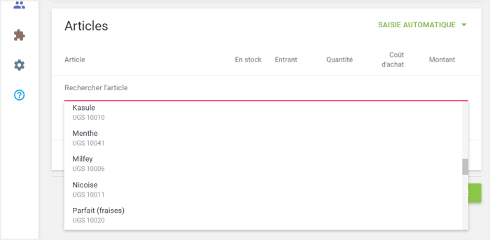 ajouter des articles