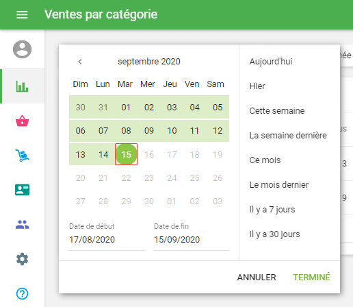Sélectionner une date