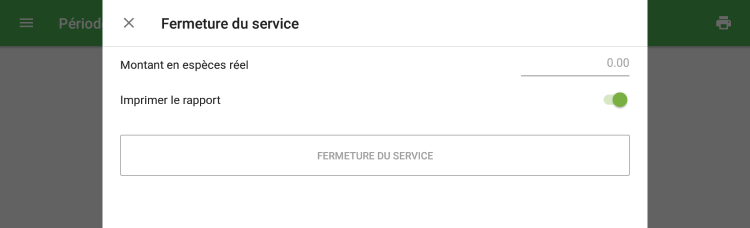 uniquement dans le champ 'Montant réel en espèces'
