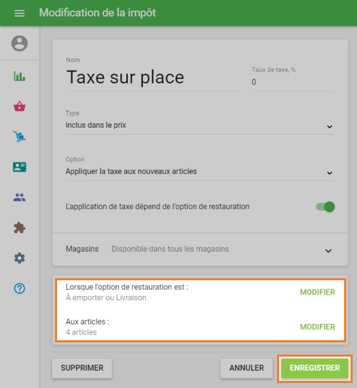 Description des exceptions