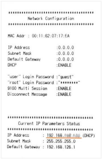 network configuration