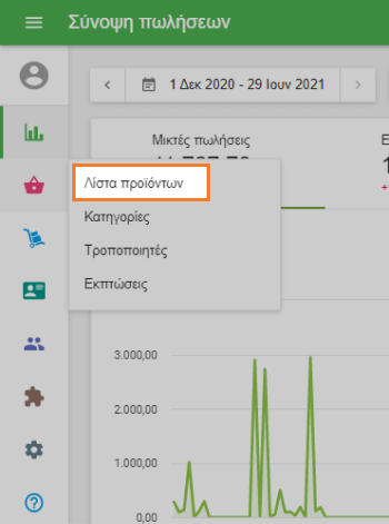 Λίστα προϊόντων