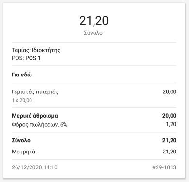 φόρου 'προστιθέμενου στις τιμές'