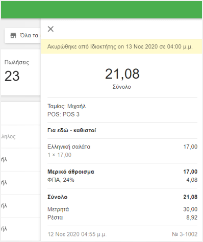 που ακύρωσε και πότε ήταν