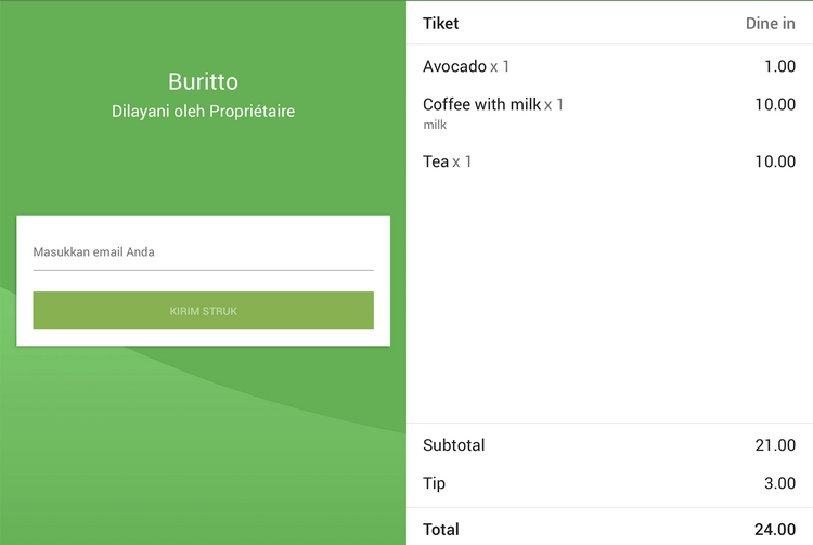 Terima informasi dengan tip dalam CDS