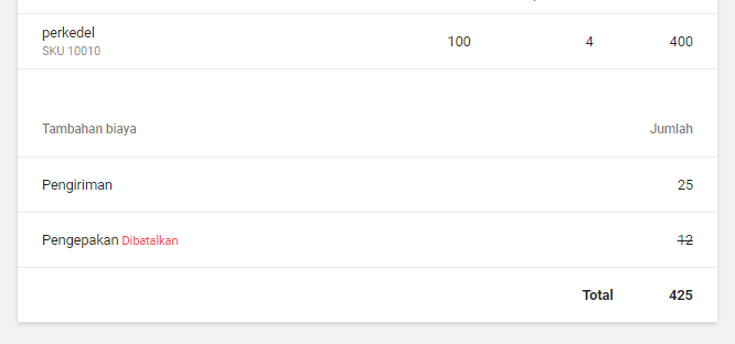 Menerima detail pesanan pembelian