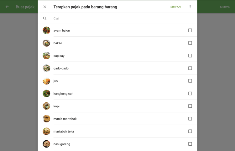 Barang dimana pajak ini akan diterapkan