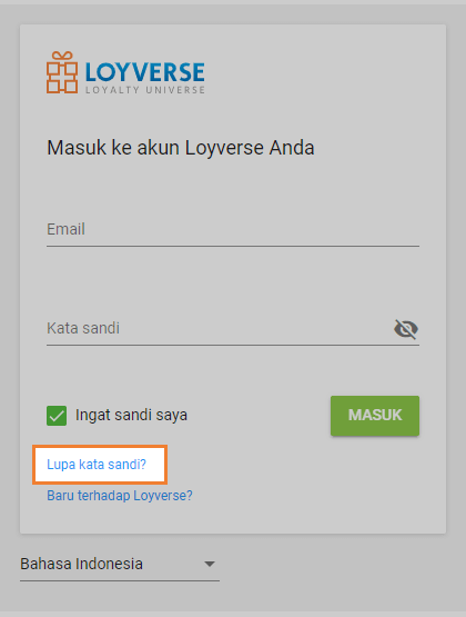 Lupa kata sandi?
