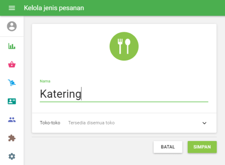 tombol 'Tambah pilihan bersantap'