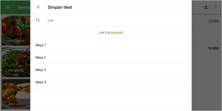 daftar tiket yang telah ditentukan sebelumnya