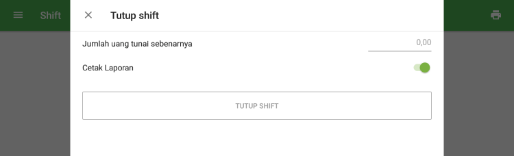 hanya 'Jumlah uang tunai sebenarnya'