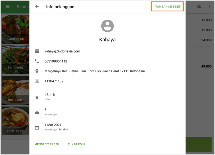 tekan 'Tambahkan pada tiket'