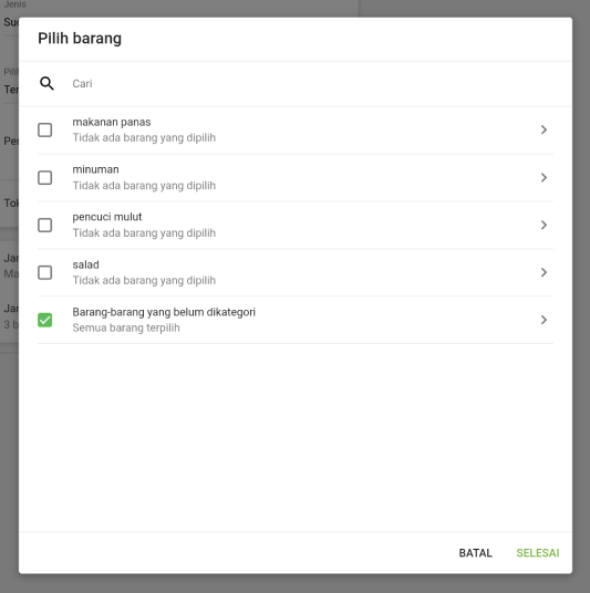 barang yang tidak dikenakan pajak