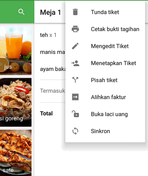 menu tiga titik