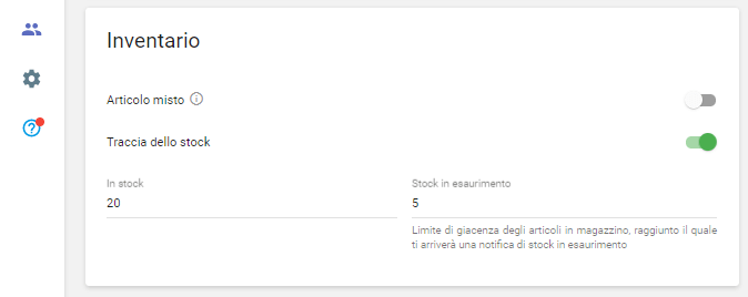 stock e insufficienti stock